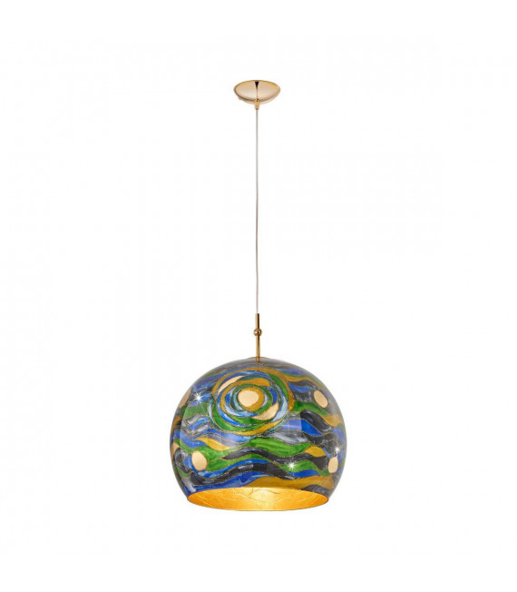 Lámpara colgante de diseño LUNA Gold 24 quilates 1 bombilla