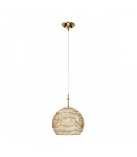 Lámpara colgante de diseño LUNA Gold 24 quilates 1 bombilla
