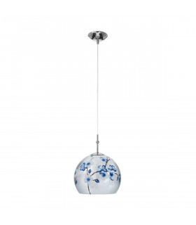 Lampada a sospensione design LUNA cromata 1 lampadina