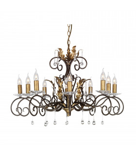 plafonnier ventilateur vintage 2 ampoules e27 max 60w brun patiné