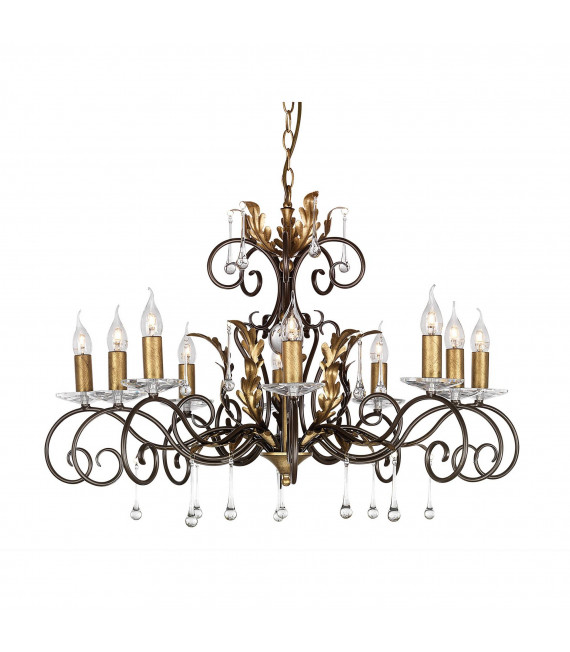 Amarilli Pendelleuchte, Bronze / Gold, 5 Glühbirnen