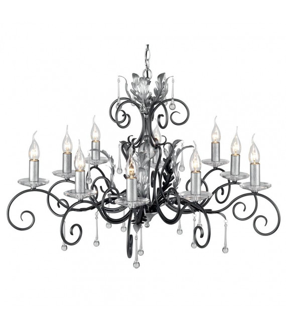 Lampada a sospensione Amarilli, bronzo / oro, 10 lampadine
