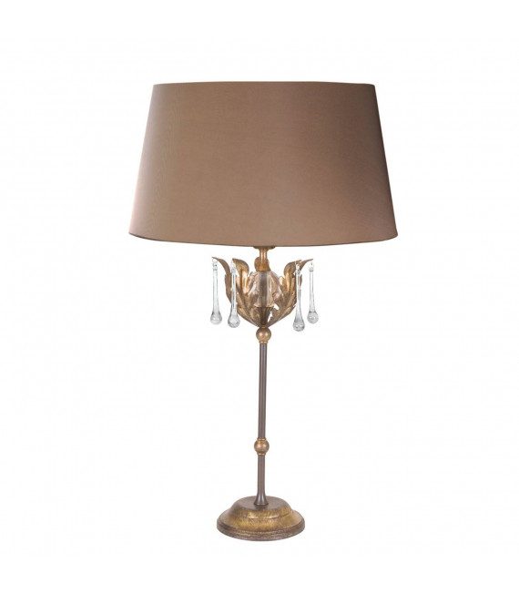 Amarilli Lampe, schwarz / silber, mit Lampenschirm