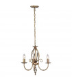 plafonnier ventilateur vintage 2 ampoules e27 max 60w brun patiné