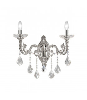Applique classica CONTARINI CRYSTAL cromo 2 lampadine