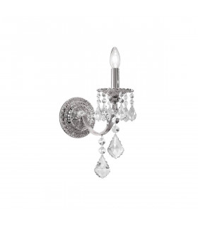 Klassische Wandleuchte PISANI CRYSTAL Chrom 1 Glühbirne
