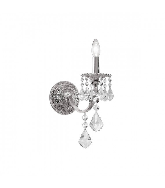 Klassische Wandleuchte PISANI CRYSTAL Chrom 1 Glühbirne