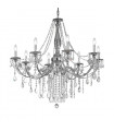 Chandelier classique PISANI CRYSTAL chrome 8 ampoules