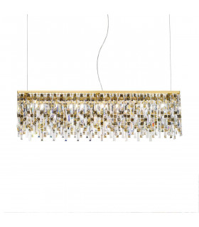 Design Anhänger PRISMA 24 Karat Gold 7 Glühbirnen