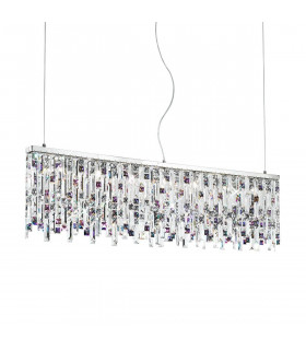 Design Pendelleuchte PRISMA Chrom 7 Lampen