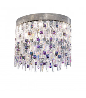 Plafoniera design PRISMA cromata 6 lampadine