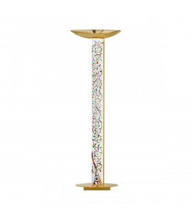 Lámpara de pie de diseño DELPHI Gold 24 quilates 4 bombillas