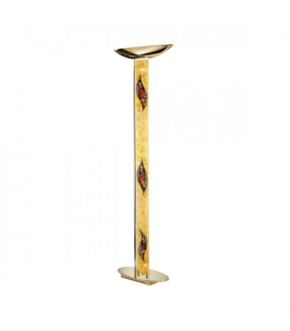 Design Stehleuchte DELPHI Gold 24 Karat 4 Glühbirnen