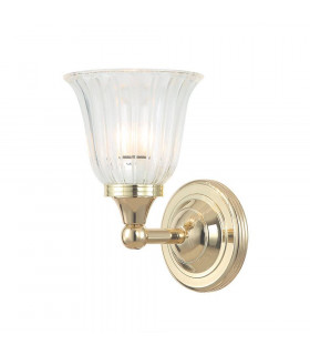 Austen1 Wandleuchte, Chrom und Glas