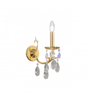 Klassische Wandleuchte VICTORIA 2 24 Karat Gold 1 Glühbirne
