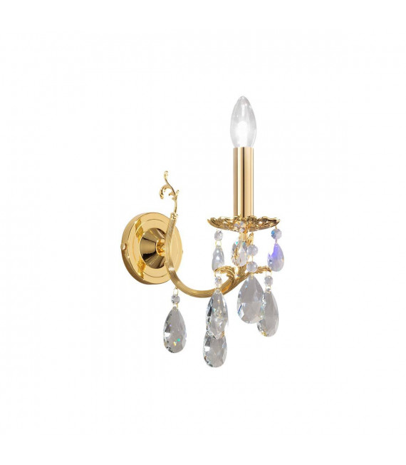Klassische Wandleuchte VICTORIA 2 24 Karat Gold 1 Glühbirne