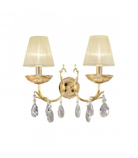 Applique classica VICTORIA 2 oro 24 carati 2 lampadine