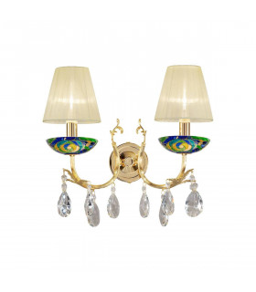 Applique classica VICTORIA 2 oro 24 carati 2 lampadine