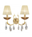 Applique murale classique VICTORIA 2 Or 24 Carats 2 ampoules