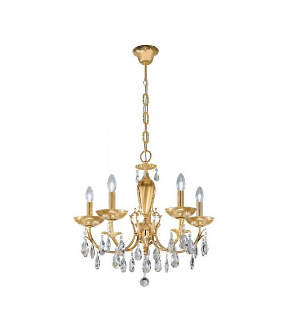 Candeliere classico VICTORIA 2 oro 24 carati 5 lampadine