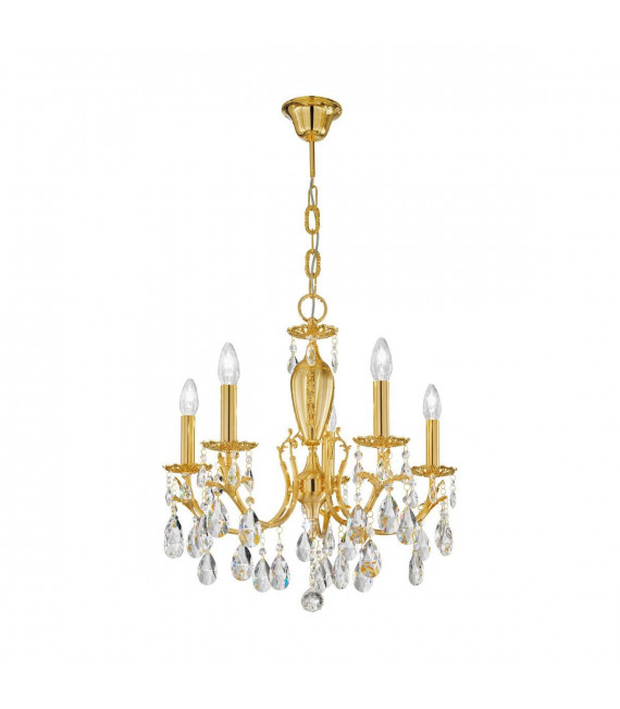 Candeliere classico VICTORIA 2 oro 24 carati 5 lampadine