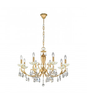 Candelabro clásico VICTORIA 2 Oro 24 Quilates 8 bombillas