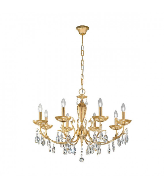 Candelabro clásico VICTORIA 2 Oro 24 Quilates 8 bombillas