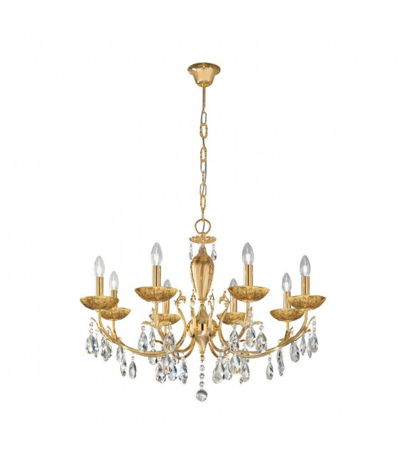 Candeliere classico VICTORIA 2 oro 24 carati 8 lampadine