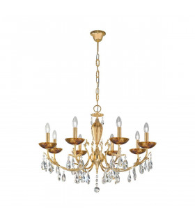 Candelabro clásico VICTORIA 2 Oro 24 Quilates 8 bombillas