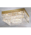 Plafonnier design PRISMA Or 24 Carats 8 ampoules