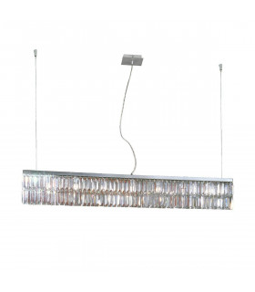 Lampada a sospensione design PRISMA cromata 7 lampadine