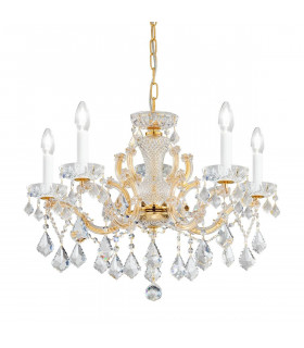 Candelabro clásico MARIA LOUISE Oro de 24 quilates 5 bombillas