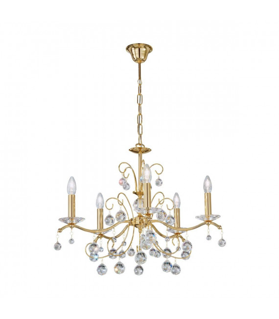 Candelabro clásico CARMEN 2 Oro 24 Quilates 5 bombillas