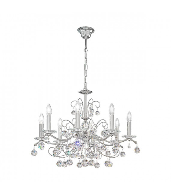Candeliere classico CARMEN 2 cromo 8 lampadine
