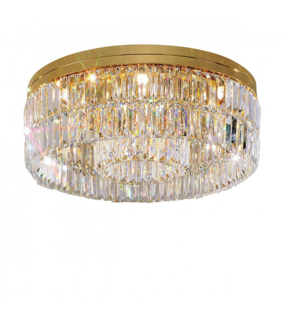 Design Deckenleuchte PRISMA 24 Carat Gold 12 Glühbirnen