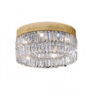 Plafonnier design PRISMA Or 24 Carats 6 ampoules