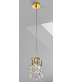 Design Pendelleuchte PRISMA 24 Karat Gold 1 Glühbirne