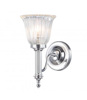 Blake1 Wandleuchte, Chrom und Glas