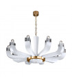 Chandelier design RIVIERA blanc 10 ampoules