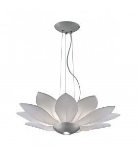 Suspension design FIORE blanc 7 ampoules