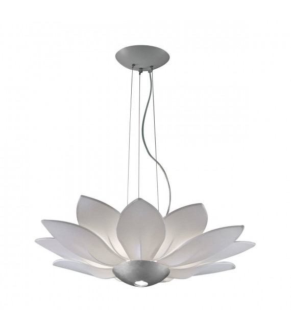 Design Pendelleuchte FIORE weiß 7 Glühbirnen