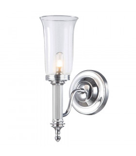 Blake2 Wandleuchte, Chrom und Glas