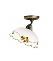 Plafonnier style cosy NONNA laiton antique 1 ampoule