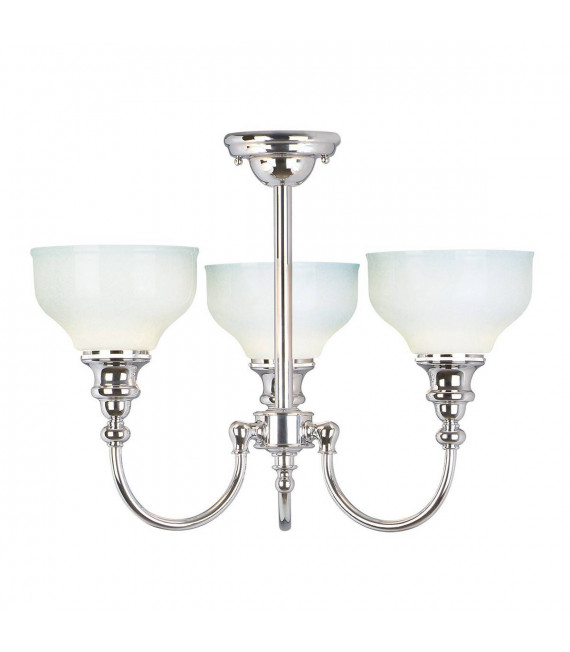 Cheadle Wandleuchte, Chrom und Glas