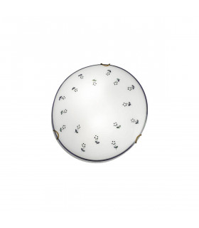 Plafón de estilo acogedor MOON latón antiguo 1 bombilla