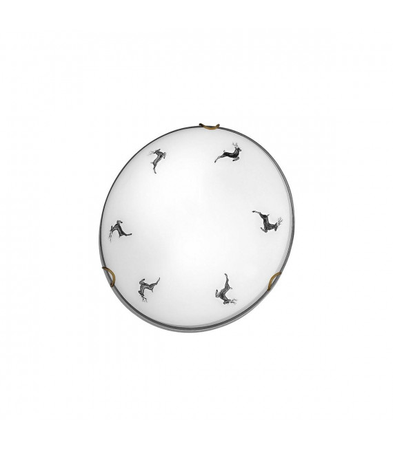 Plafonnier style cosy MOON laiton antique 1 ampoule
