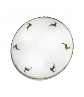 Lampada da soffitto MOON in ottone antico 2 lampadine