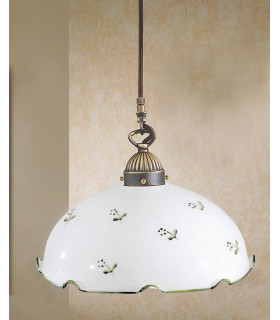 Lampada a sospensione NONNA in ottone antico 1 lampadina