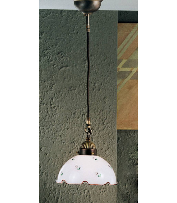 Lampada a sospensione NONNA in ottone antico 1 lampadina