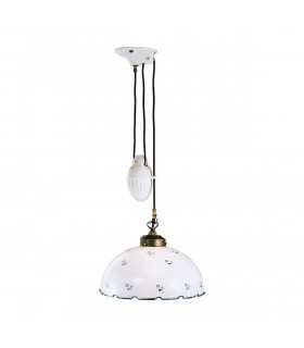 Lampada a sospensione NONNA in ottone antico 1 lampadina